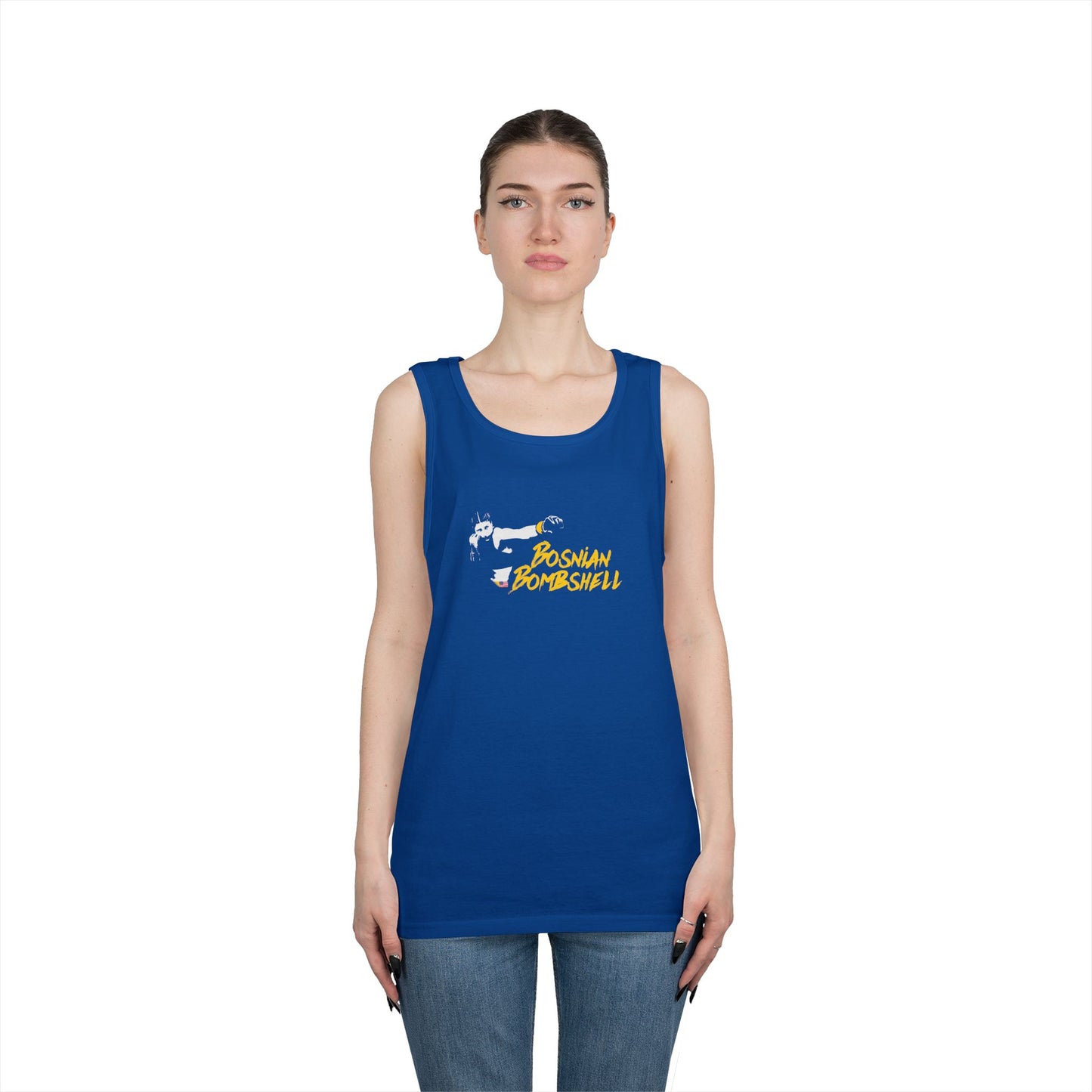 Bosnian Bombshell Unisex Heavy Cotton Tank Top