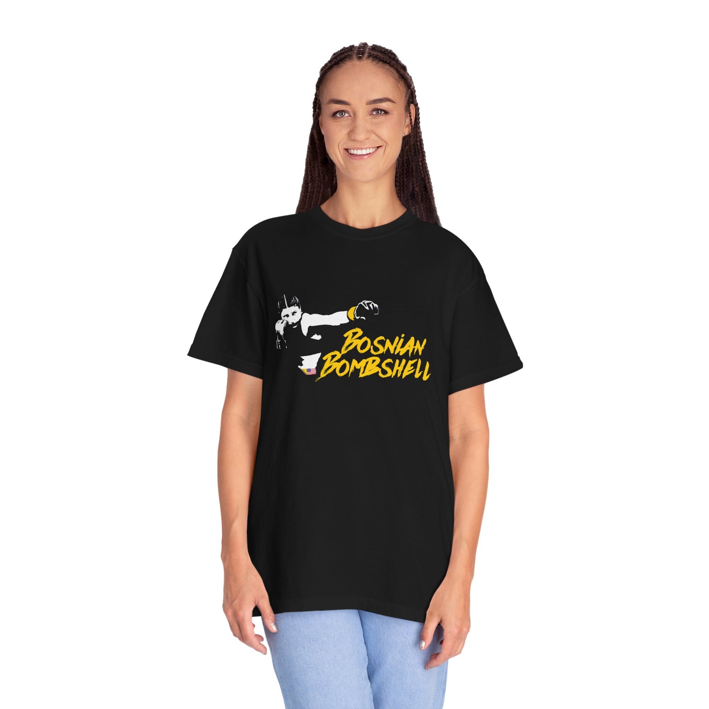 T-Shirt Bosnian Bombshell Nejra Repp Fighter MMA Unisex Garment-Dyed