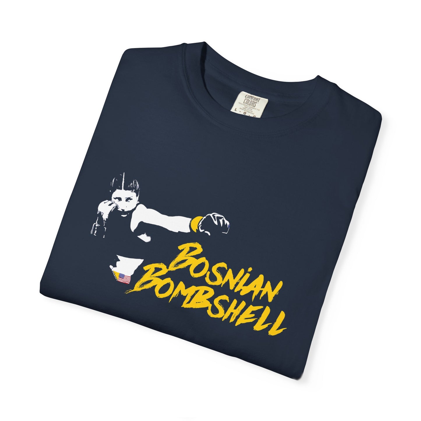 T-Shirt Bosnian Bombshell Nejra Repp Fighter MMA Unisex Garment-Dyed