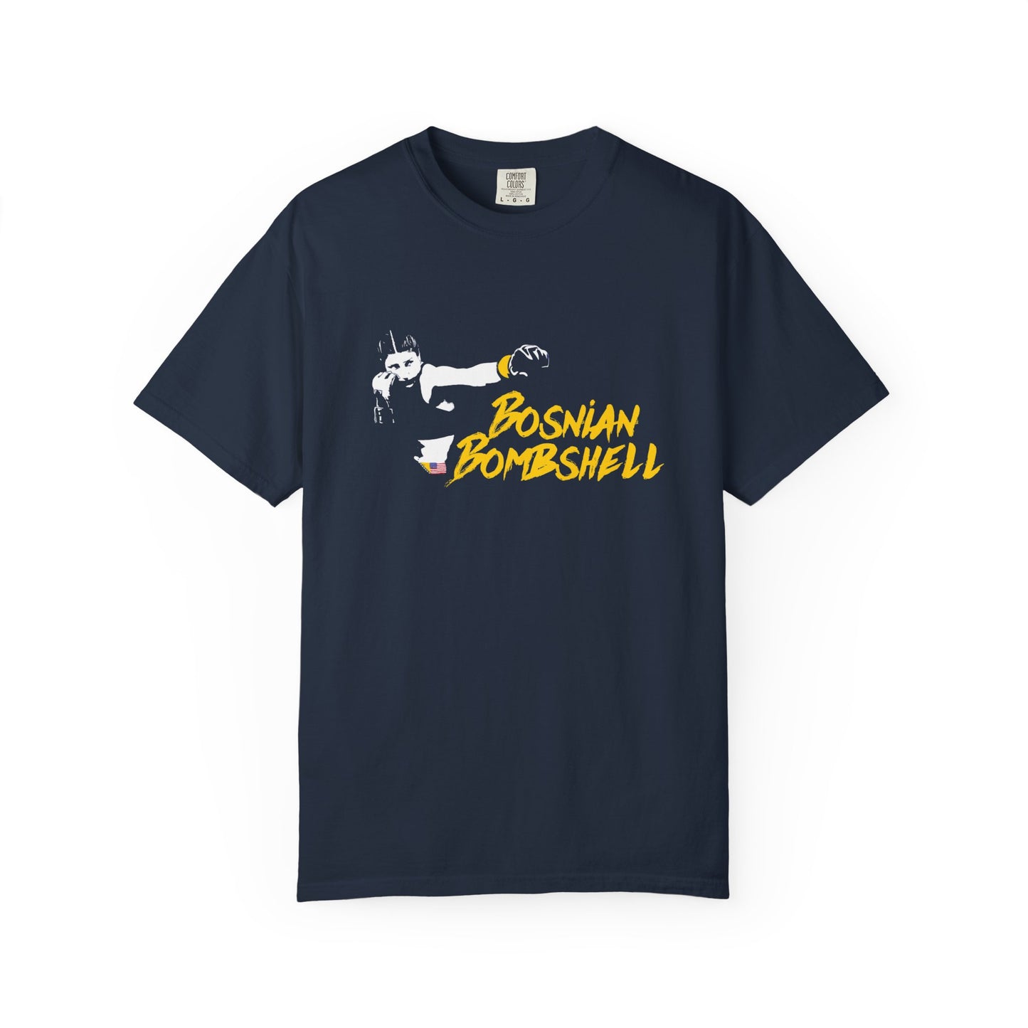 T-Shirt Bosnian Bombshell Nejra Repp Fighter MMA Unisex Garment-Dyed