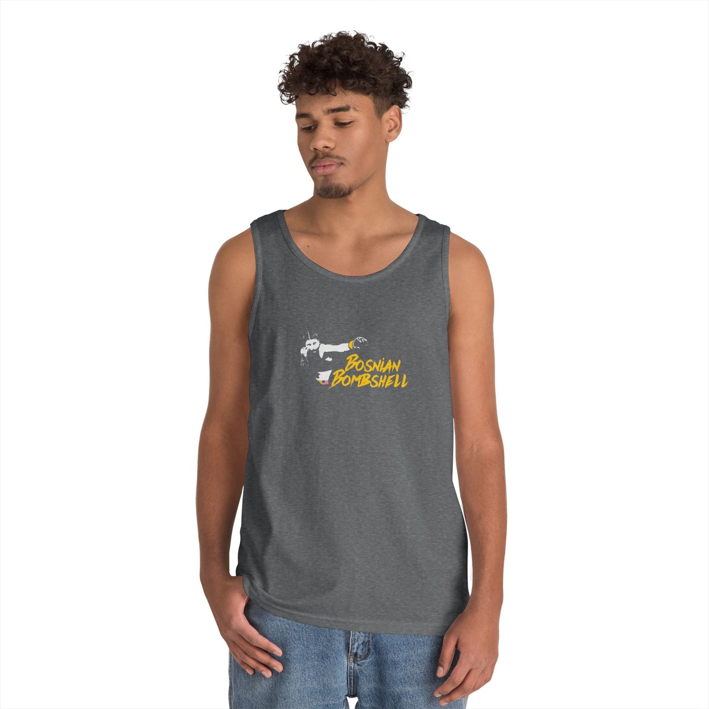 Bosnian Bombshell Unisex Heavy Cotton Tank Top